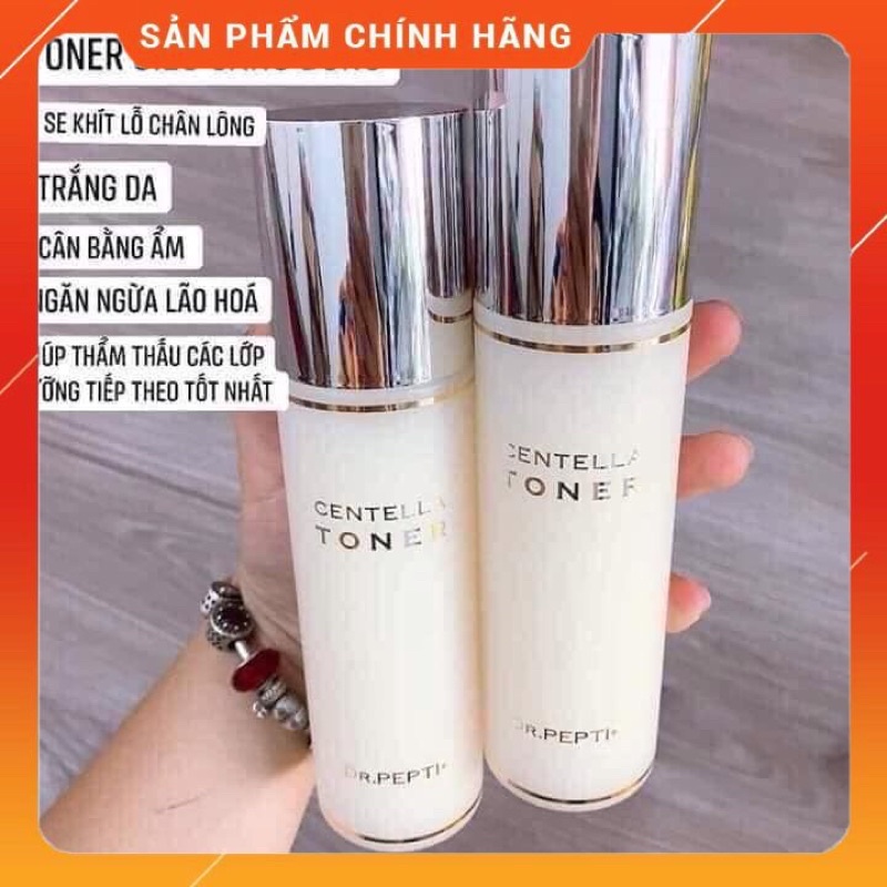 Nước hoa hồng dưỡng da Căng Bóng 🍒Freeship🍒 Toner DR.PEPTI Hàn Quốc 180ml