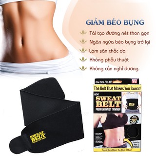 - Đai nịt bụng giảm mỡ Sweat Belt (Đen)