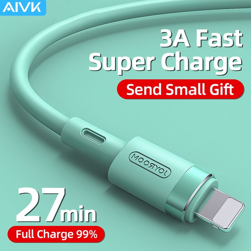 Dây Cáp sạc nhanh lightning IPhon 3A dài 1m - hàng chất lượng nhiều màu