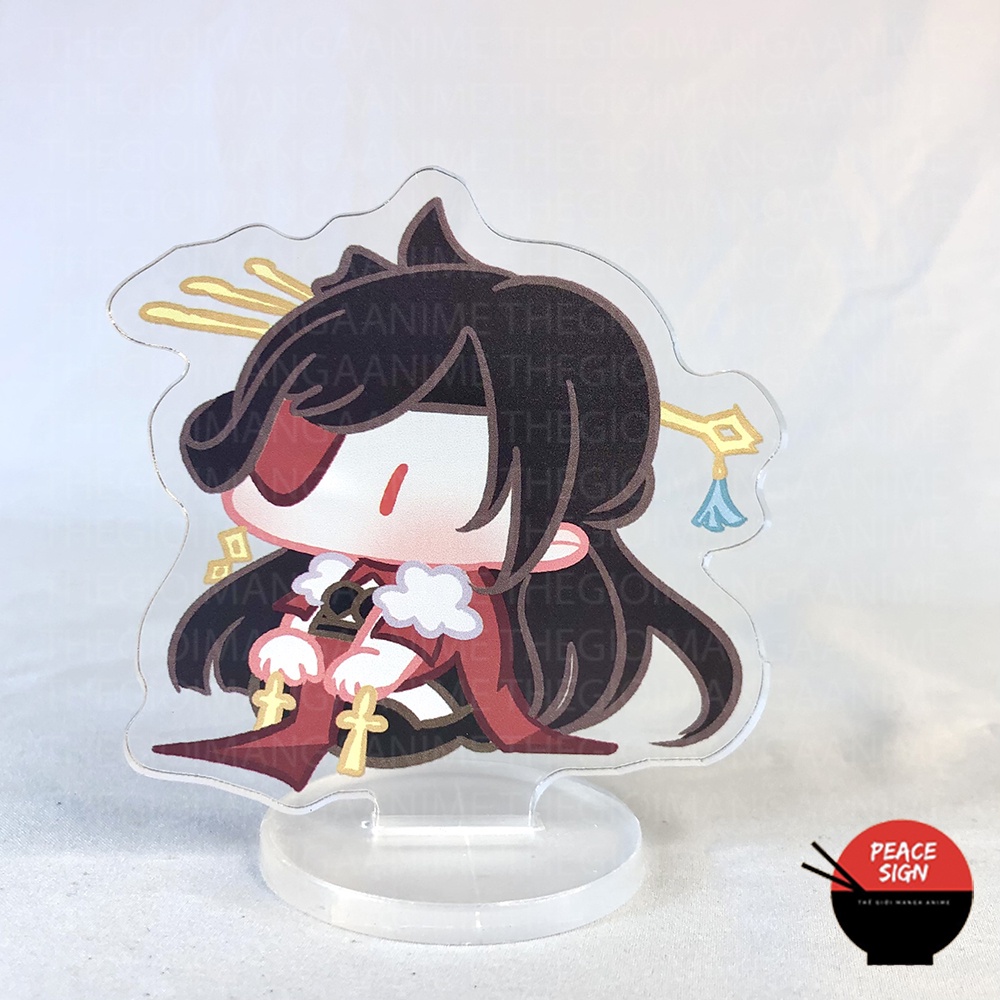 Standee mini GENSHIN IMPACT ver NGỒI mô hình game anime chibi mica trưng bày