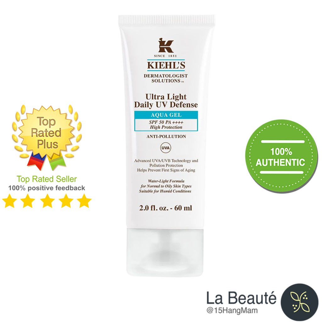 Kiehl's Ultra Light Daily UV Defense Aqua Gel - Kem Chống Nắng Dạng Gel 60ml