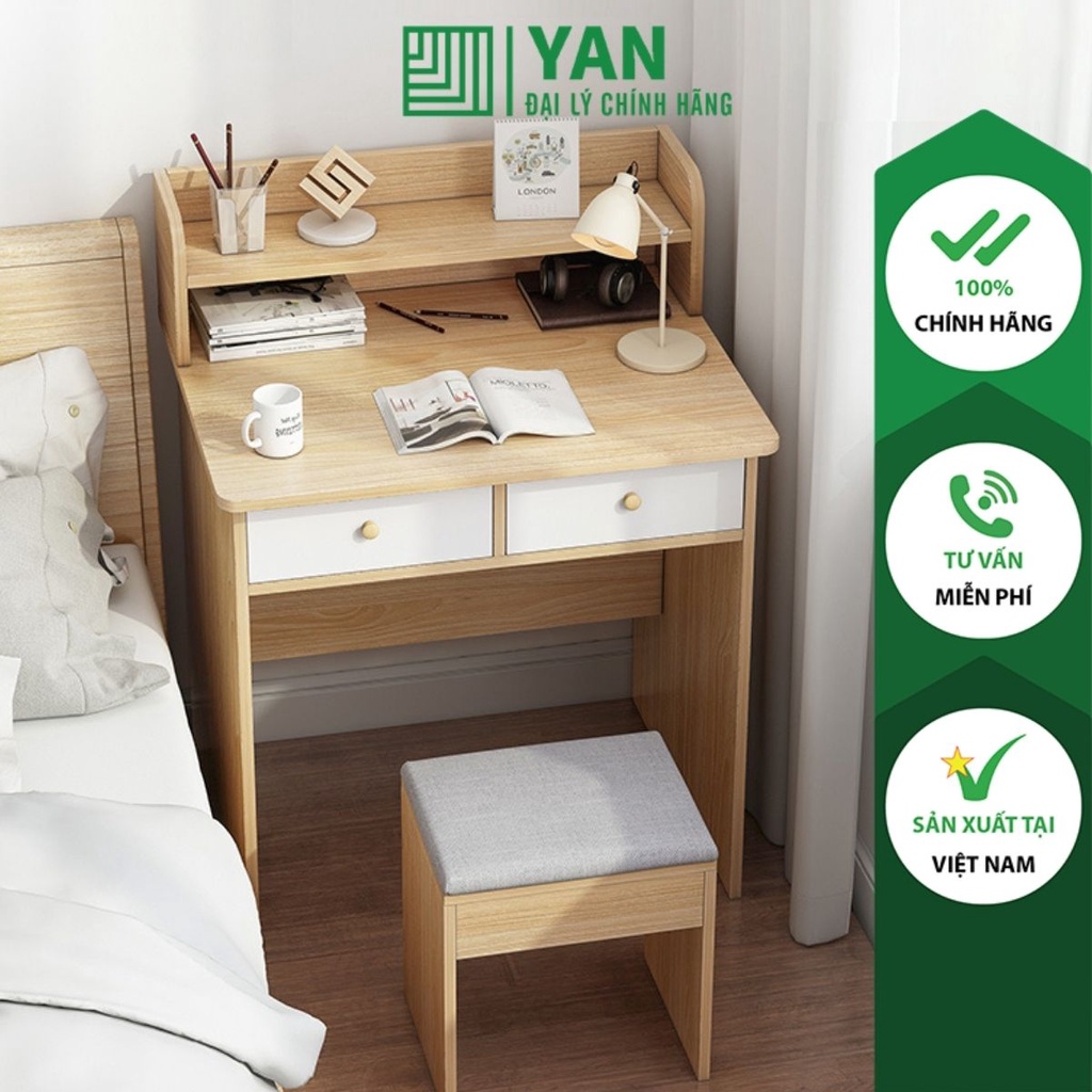 Bàn học bàn làm việc kèm kệ và hộc tủ - gp178