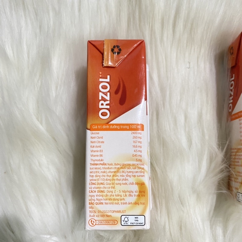 ORZOL vị cam 180ml - Bổ sung nước, chất điện giải và vitamin cho cơ thể