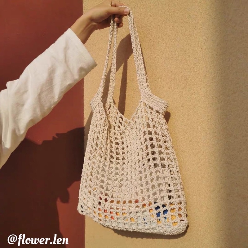 Túi lưới đi biển, đi chơi- NET BAG HANDMADE BY FLOWER.LEN