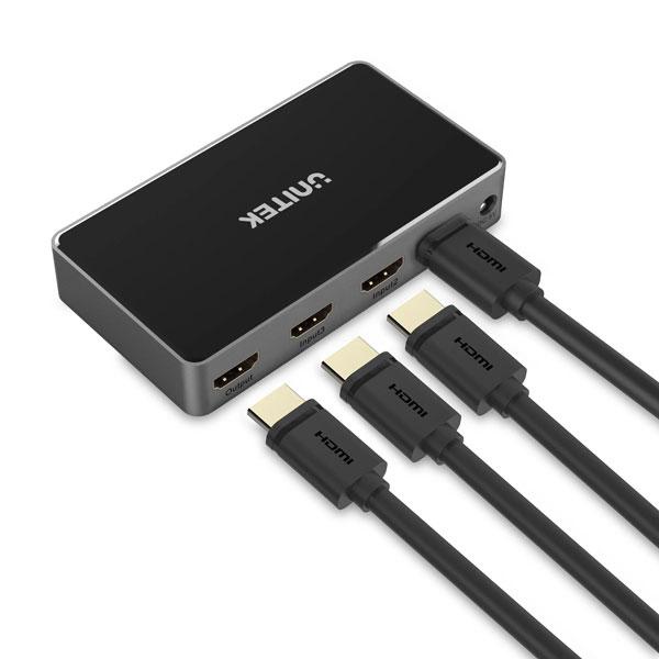 Bộ gộp 3 HDMI ra 1 HDMI. Vào 3 ra 1 HDMI 1.4/4K UNITEK V1111A
