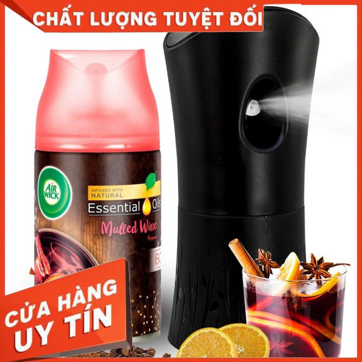 CAM QUẾ ĐINH HƯƠNG,Bộ phun tinh dầu tự động Air Wick 250ml,mùi thơm dễ chịu, tiêu diệt các loại vi khuẩn