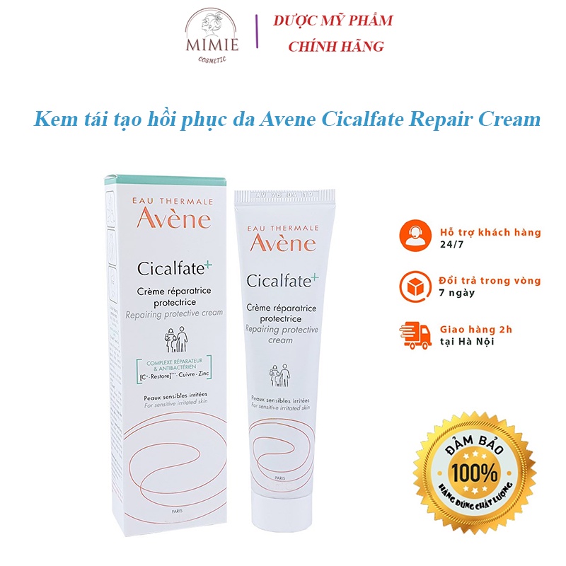 Kem Dưỡng Avene Cicalfate Phục Hồi Da, Mờ Sẹo, Tái Tạo, Cấp Ẩm Cho Làn Da - Avene Cicalfate Repair Cream
