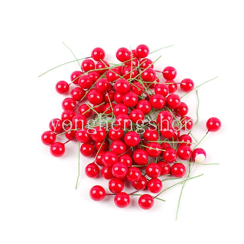 Set 100 Quả Cherry Xốp Mini 12mm Trang Trí Tiệc Cưới / Giáng Sinh / Năm Mới