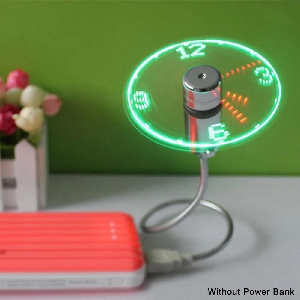 Quạt đồng hồ mini làm mát độc đáo có đèn LED | BigBuy360 - bigbuy360.vn
