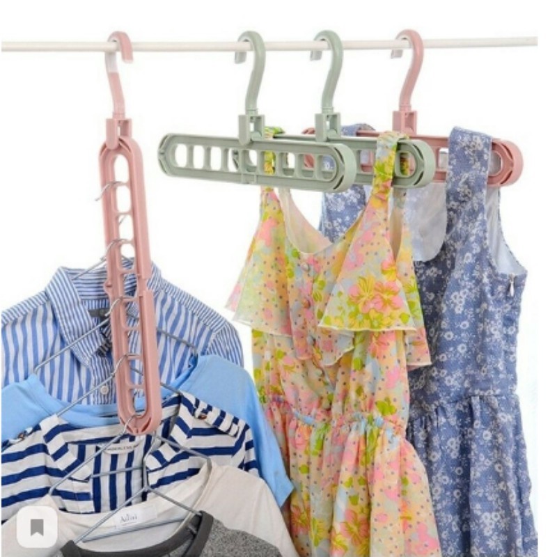 Móc Treo Cà Vạt / Áo Khoác Ngoài Ban Công 9 Lỗ Xoay Được Bằng Nhựa