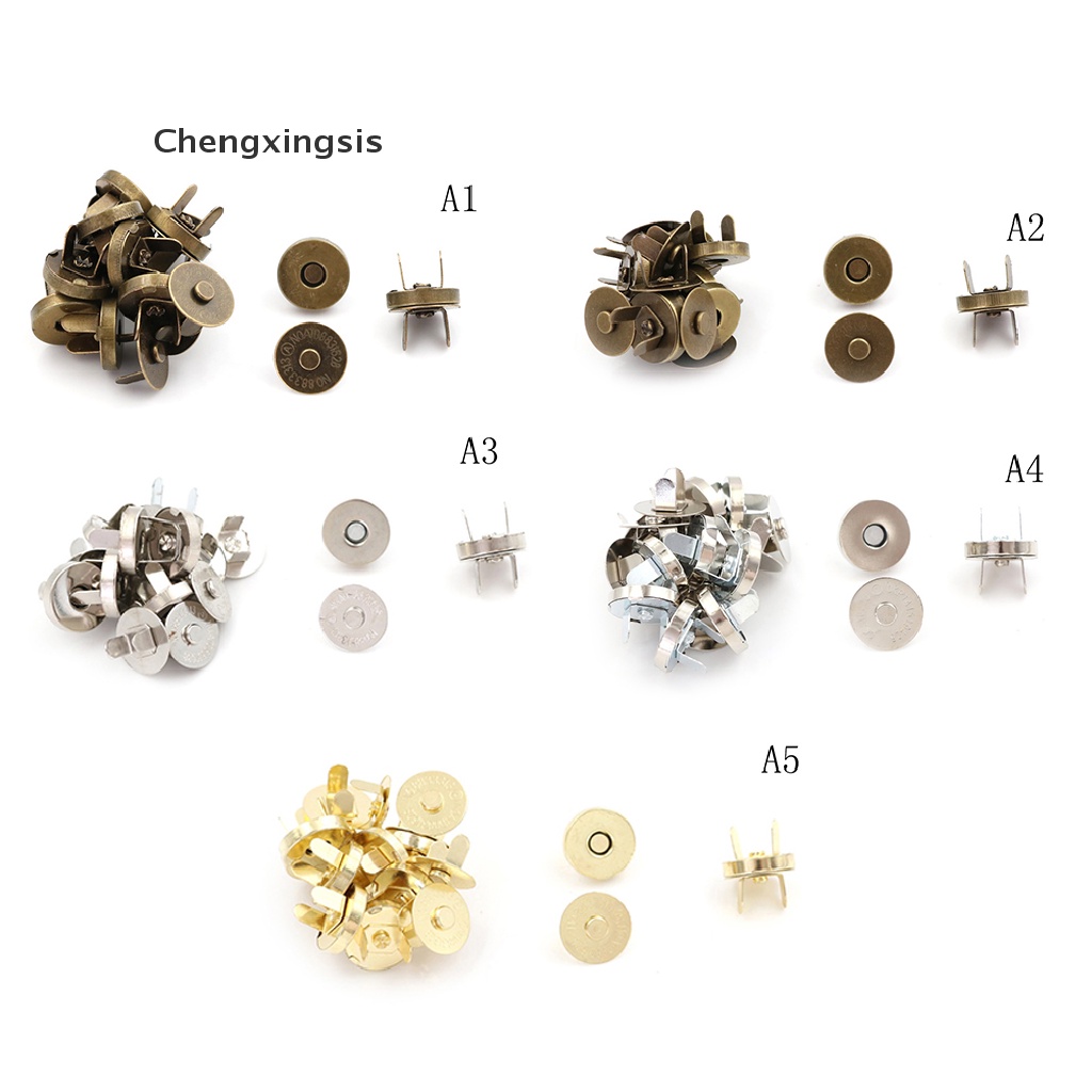 Set 10 Nút Kim Loại Từ Tính 14mm Chuyên Dụng Cho May Túi Xách
