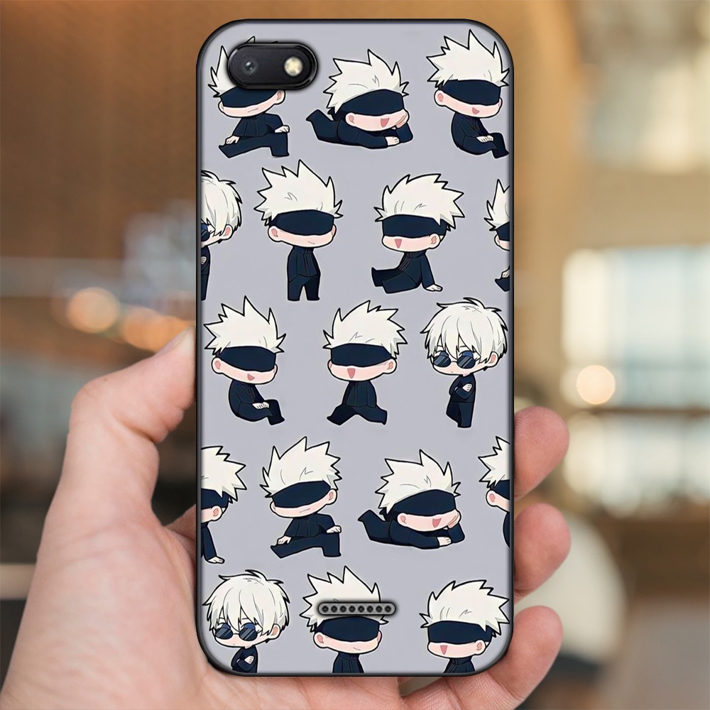 Ốp lưng Xiaomi Redmi 6A viền đen in hình Satoru Jujutsu Kaisen