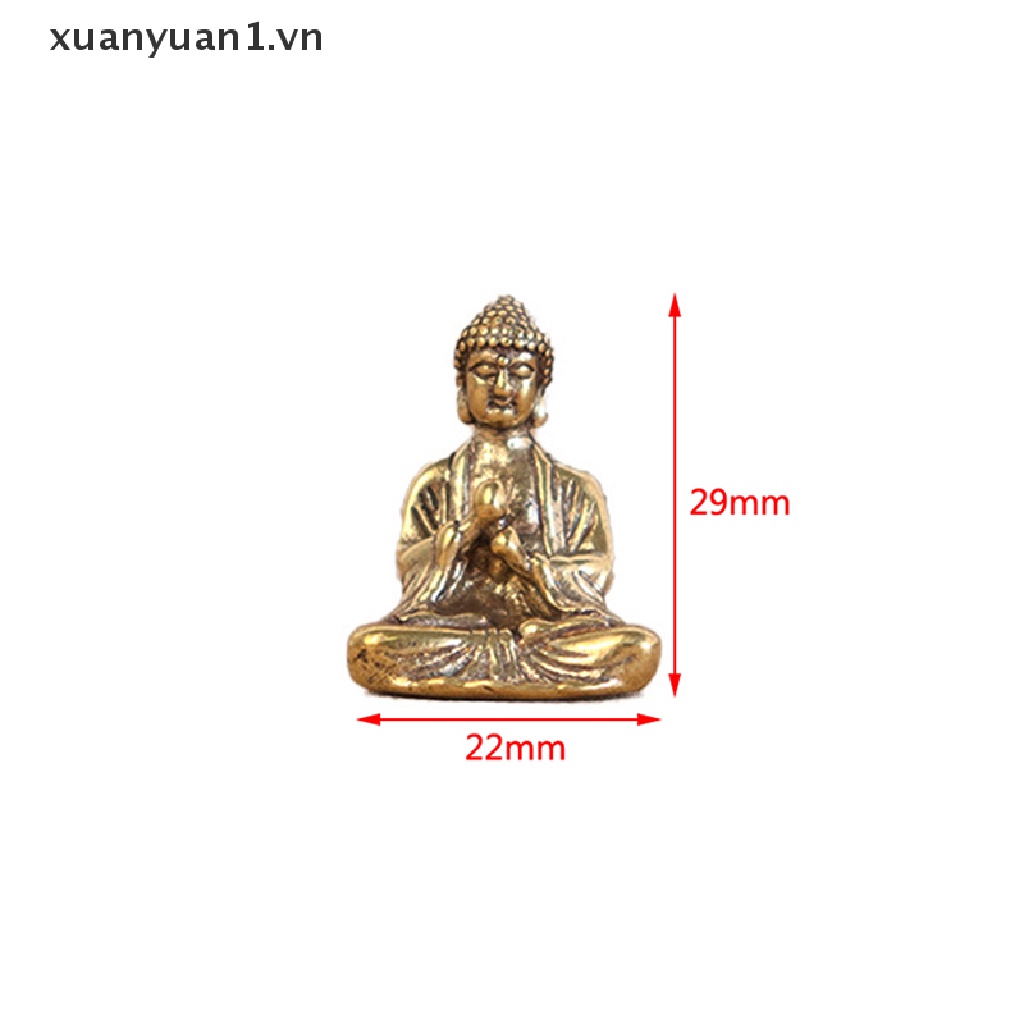 Xuan Tượng Phật Sakyamuni Mini Bằng Đồng Nguyên Khối Trang Trí Tiểu Cảnh