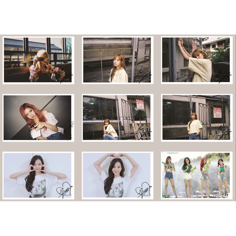 Lomo card ảnh BLACKPINK update Twitter 2 full 63 ảnh Có chữ ký