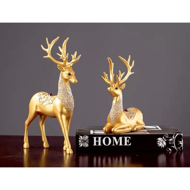 Đôi Hươu Vàng Tài Lộc (32cm*20cm) | BigBuy360 - bigbuy360.vn