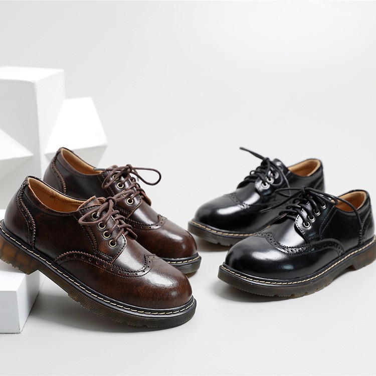 Brogue shoes - Giày da bò nữ phong cách vintage, retro