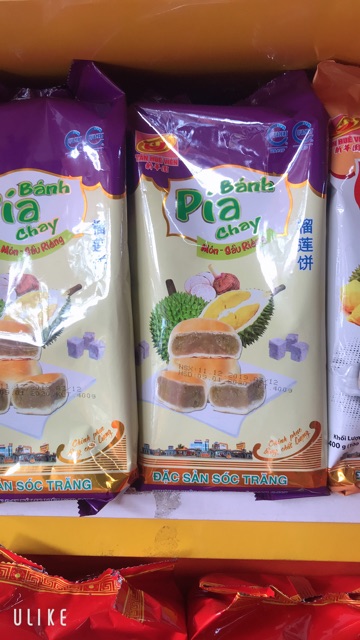 Pía Chay 400gr Tân Huê Viên ( Không Trứng ) - Đậu & Sầu Riêng  SIZE NHỎ