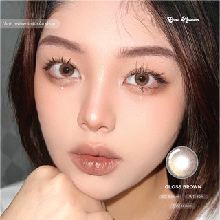 Kính áp tròng màu Nâu tự nhiên highlight Hot Douyin - Gloss Brown by Lens Heaven