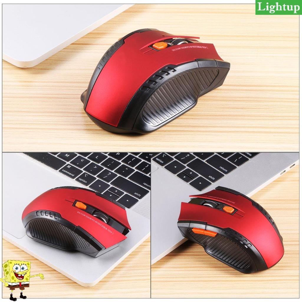 Chuột không dây 2.4Ghz 1600DPI Mini Optical Gaming Mouses Máy tính xách tay công thái học