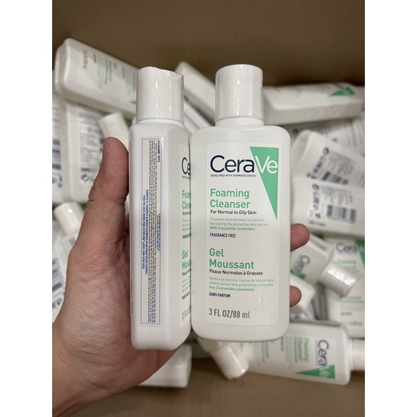 Sữa rửa mặt Cerave Foaming Facial Cleanser, Cerave SA, Cerave Hydrating cho da dầu mụn nhạy cảm 473ml