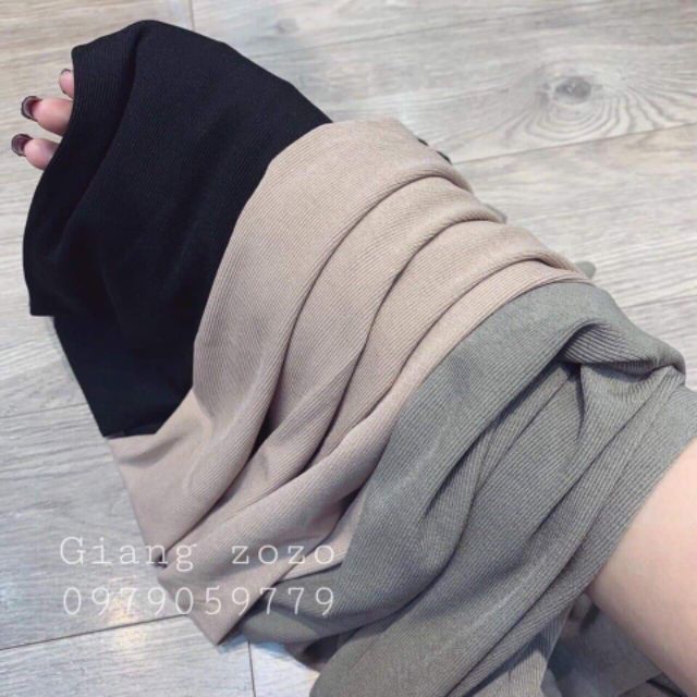 Quần ống suông tăm cạp chun hàng QC