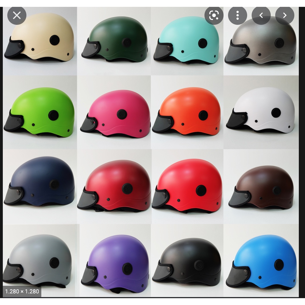 Mũ nửa đầu 1/2 sơn có LỖ thông gió mũ bảo hiểm đi xe máy