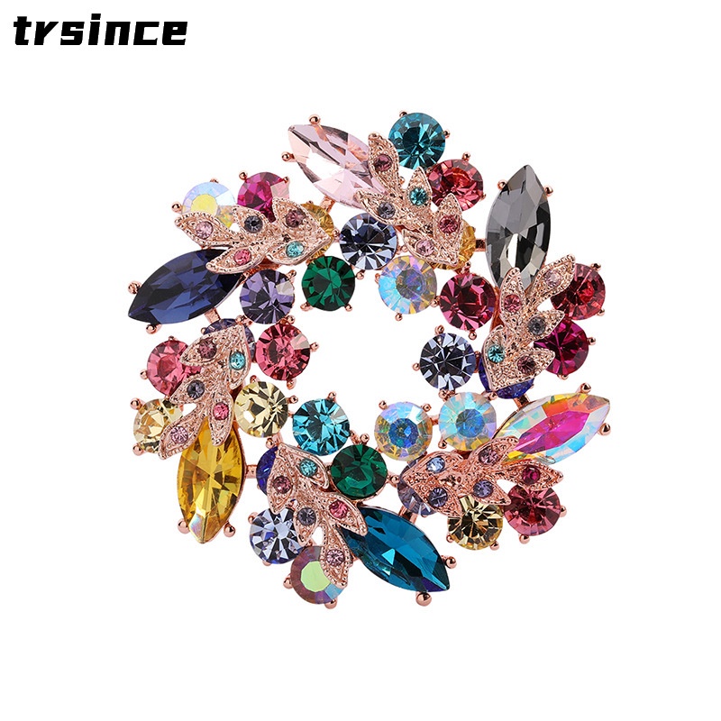 Ghim Cài Áo Đính Đá Pha Lê Nhân Tạo Sang Trọng Dành Cho Nam Và Nữ