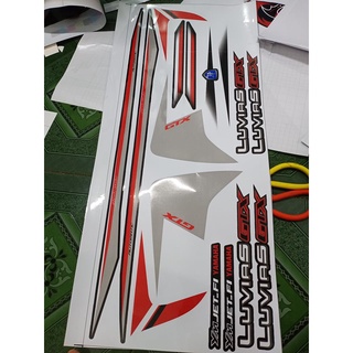 tem rời luvias GTX đỏ bạc xe đen