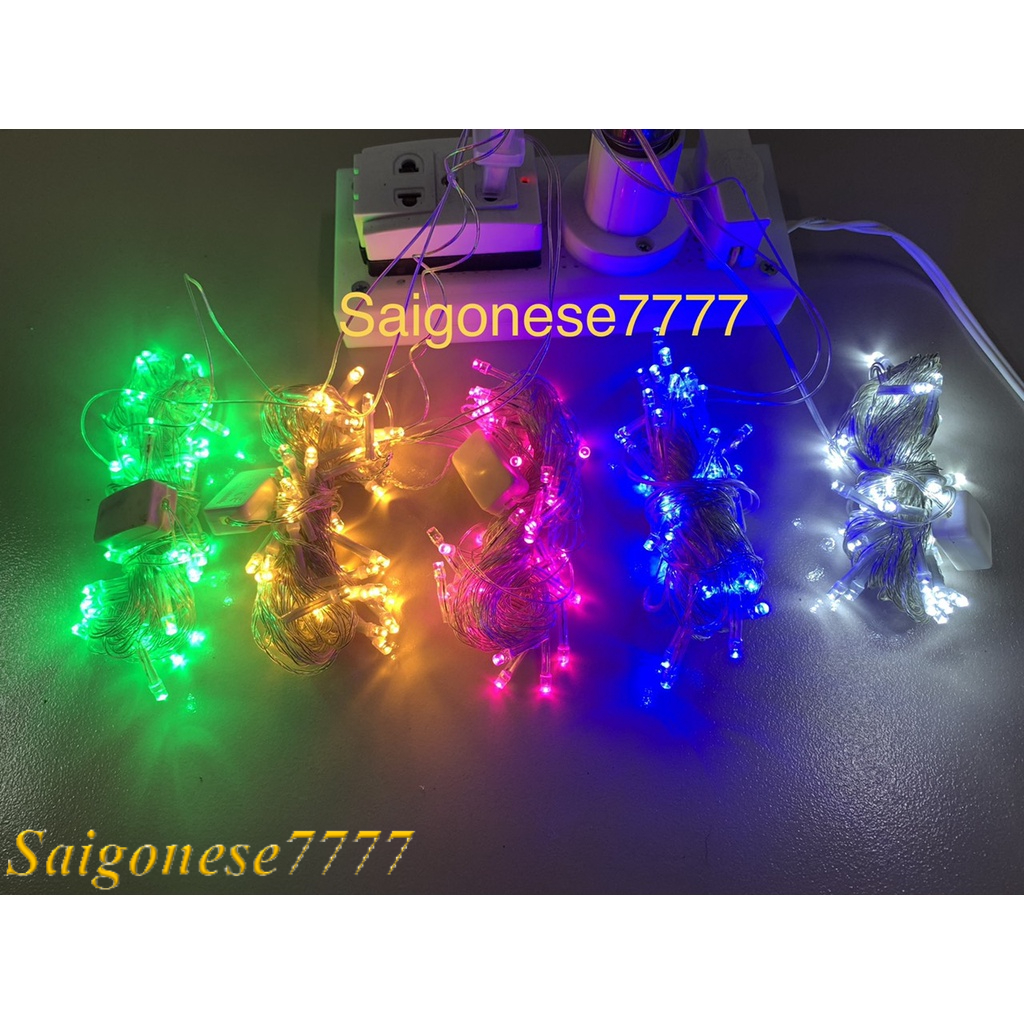 Đèn Led Không Chớp Cắm Điện-Dài 8 Mét Đèn Led Đom Đóm Fairy Light Quấn Cây Sân Vườn Trang Trí Tiệc Lễ Tết Noel