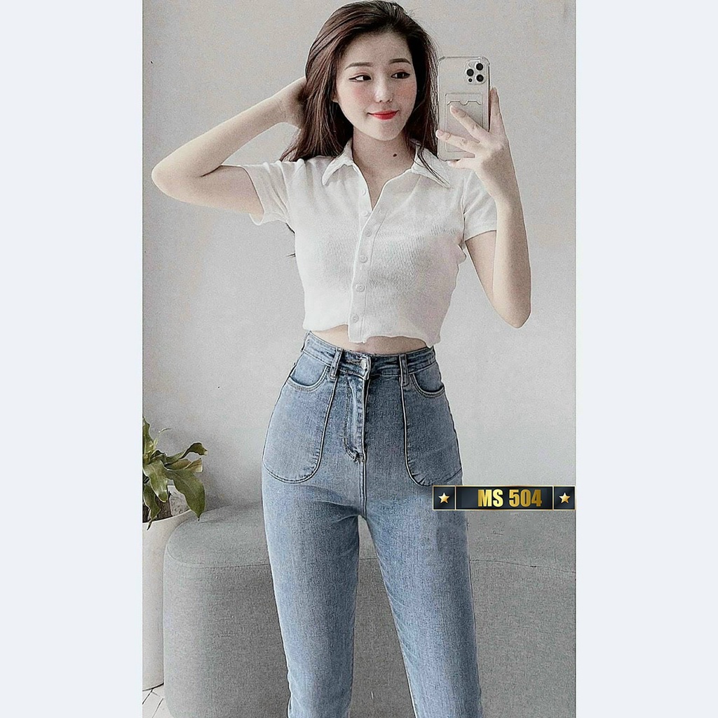 Quần Jean Nữ Lưng Cao ❤️FREESHIP❤️ Quần Bò Nữ Mẫu Mới Ôm Dáng Xinh Xắn Thời Trang Chuẩn Hàng Shop A-T Fashion - QJNU29