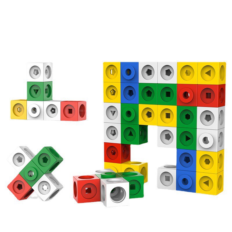 [Sẵn Hàng] Bộ đồ chơi Math Link Cubes Onshine 144 Chi Tiết Magic Block bộ xếp khối lập phương học toán Cho Bé