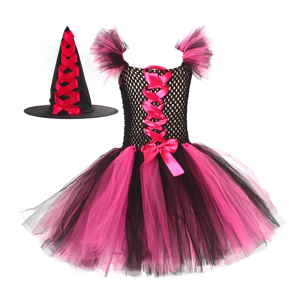Đầm Công Chúa Halloween Tay Ngắn Bằng Vải Tuyn Dành Cho Bé Gái