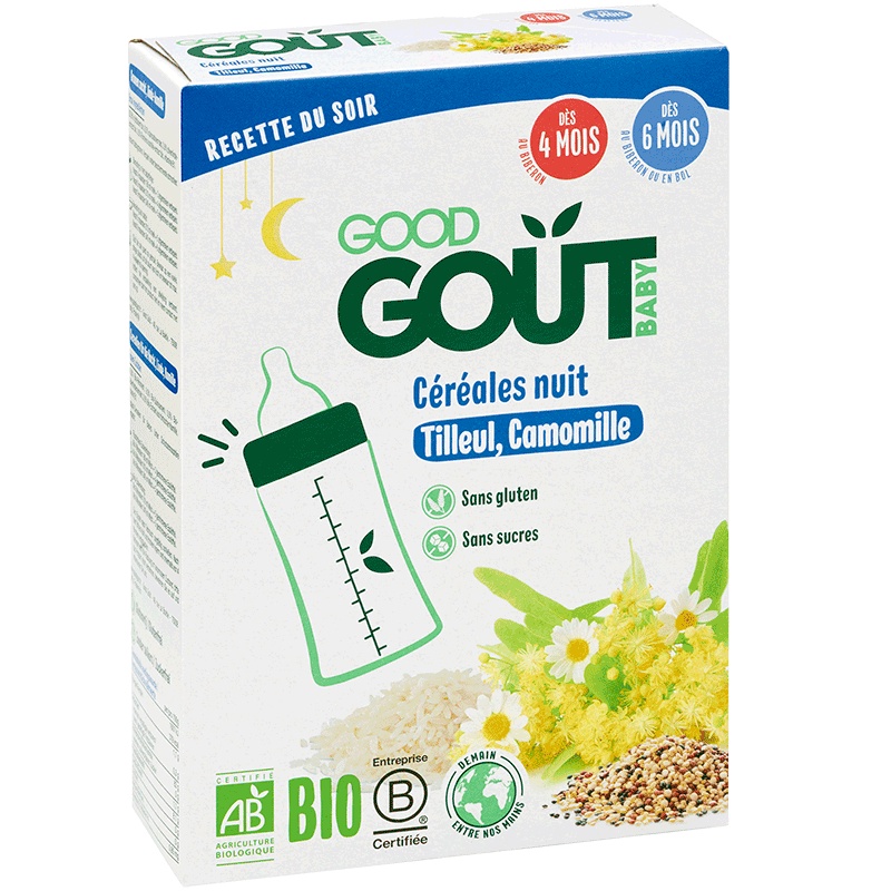 [SHIP AIR] Bột lắc sữa và ăn dặm 2in1 hữu cơ Good Gout cho bé từ 6 tháng 200g - Goodgout Cereals Infants