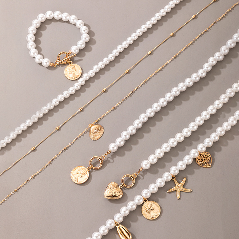 Vòng cổ choker chuỗi hạt ngọc trai phong cách retro thời trang cho nữ