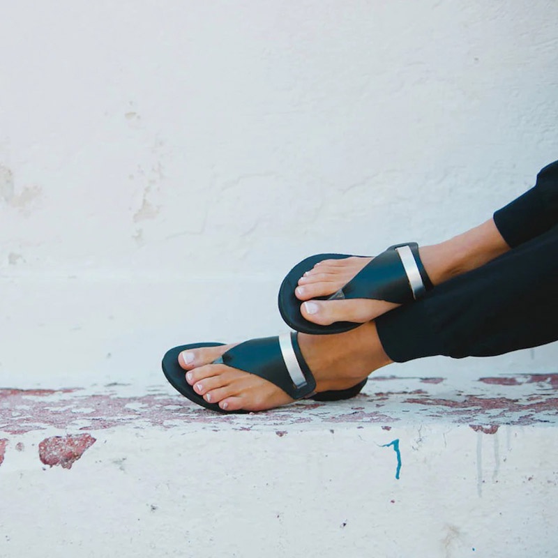 Dép đế bằng IELGY họa tiết da rắn thời trang cho nữ