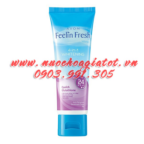 CHÍNH HÃNG KEM KHỬ MÙI TRẮNG DA AVON FEELING FRESH 60G MÀU HỒNG