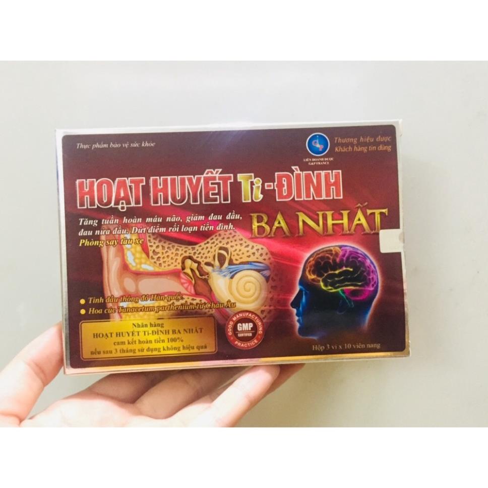 HOẠT HUYẾT Ti- ĐÌNH BA NHẤT -Dứt điểm rối loạn tiền đình -Hỗ Trợ Tăng Lưu Thông Máu, tăng tuần hoàn máu não,giảm đau đầu