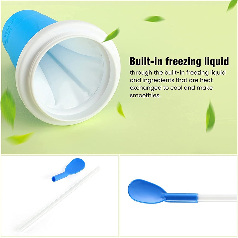 Slushy Maker Ice Cream Squeeze Peasy Slush Quick Cooling Cup Bình sữa lắc Sinh tố Tủ đông lạnh