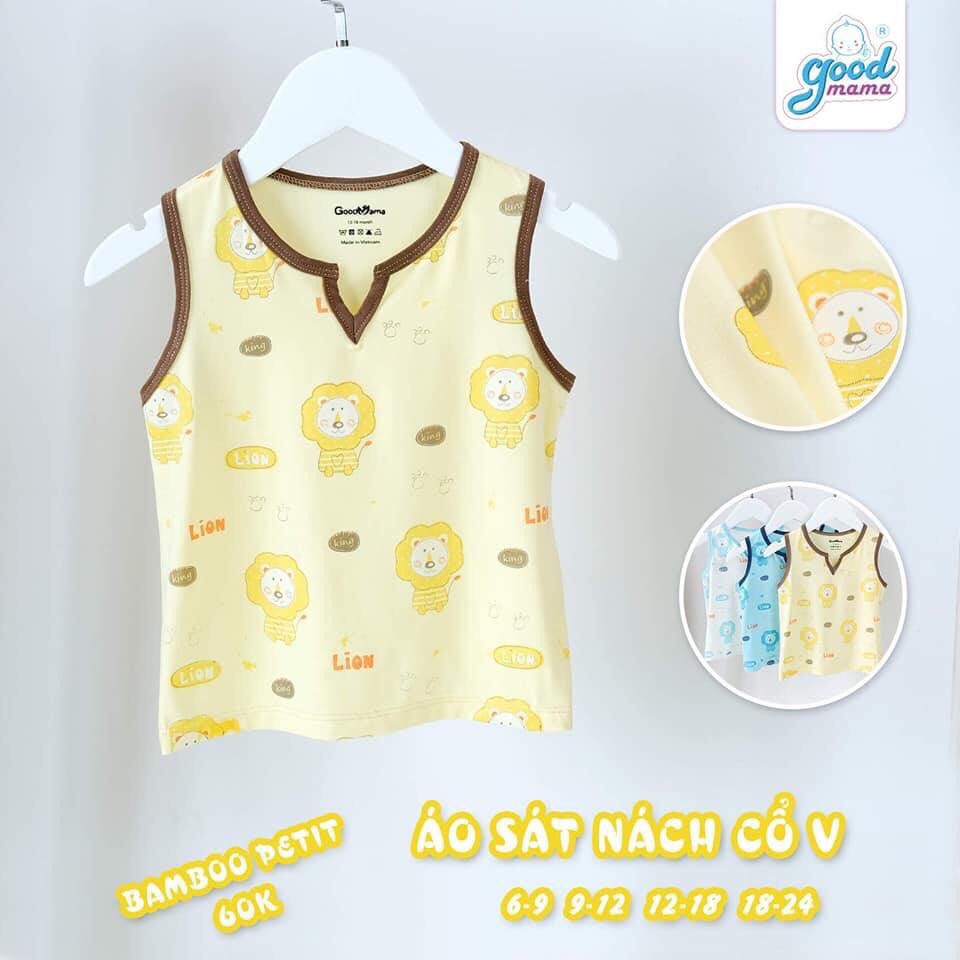 [Mã FAMAYFA2 giảm 10K đơn 50K] Áo sát nách cổ V sợi tre trẻ em Good Mama