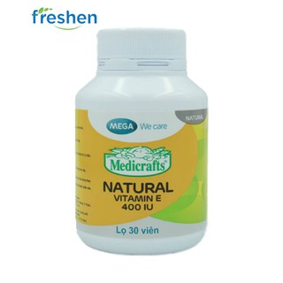 MEDICRAFTS NATURAL VITAMIN E 400 IU -LÀM ĐẸP DA, CHỐNG LÃO HÓA