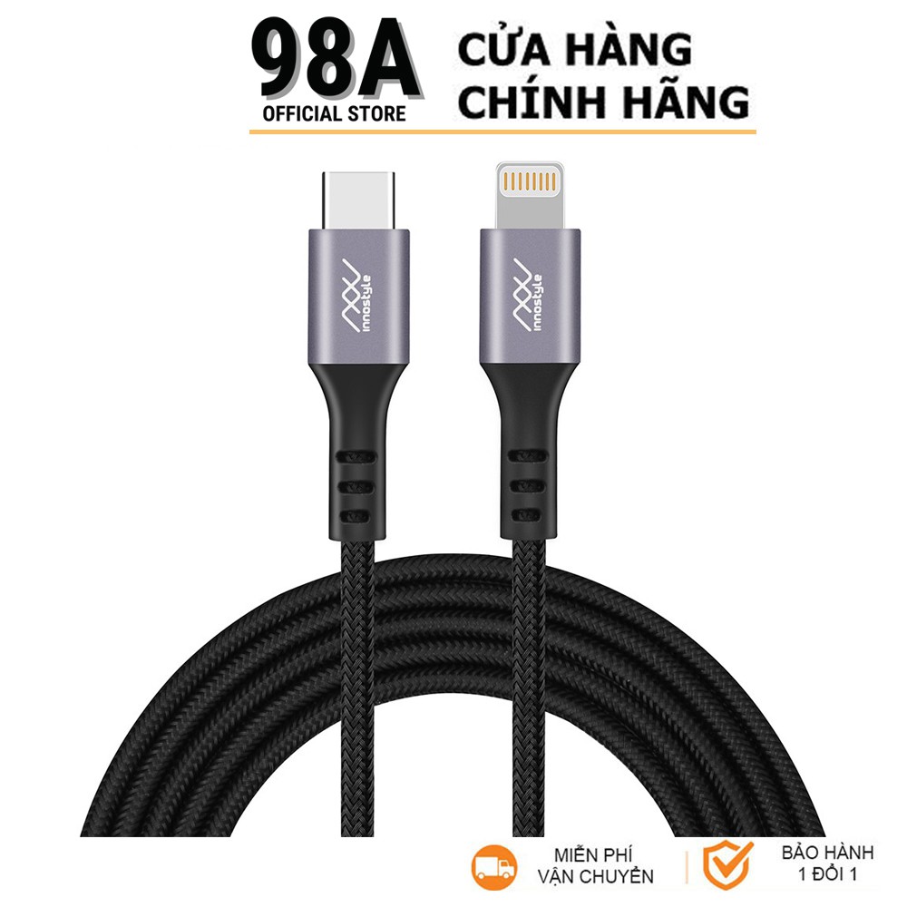 Cáp Innostyle DuraFlex USB-C to Lightning 1m5 chuẩn MFI cho iPhone / iPad / iPod - (D_ICL150) - Hàng Chính Hãng