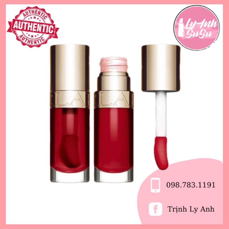 Son dưỡng môi Clarins lip oil siêu dưỡng siêu mềm môi, màu đẹp full size 7ml