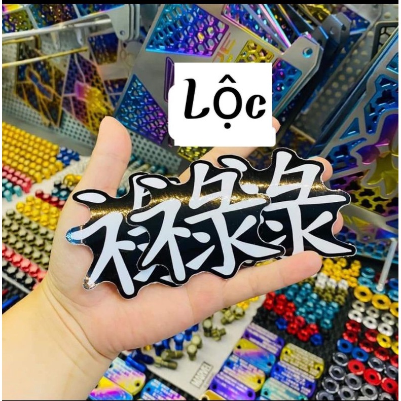 Team Chữ Tàu Dán Đầu Xe