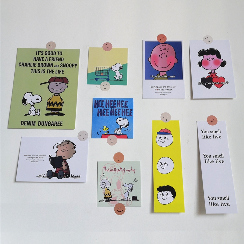 Bưu Thiếp Trang Trí Hình Hoạt Hình Snoopy Đáng Yêu
