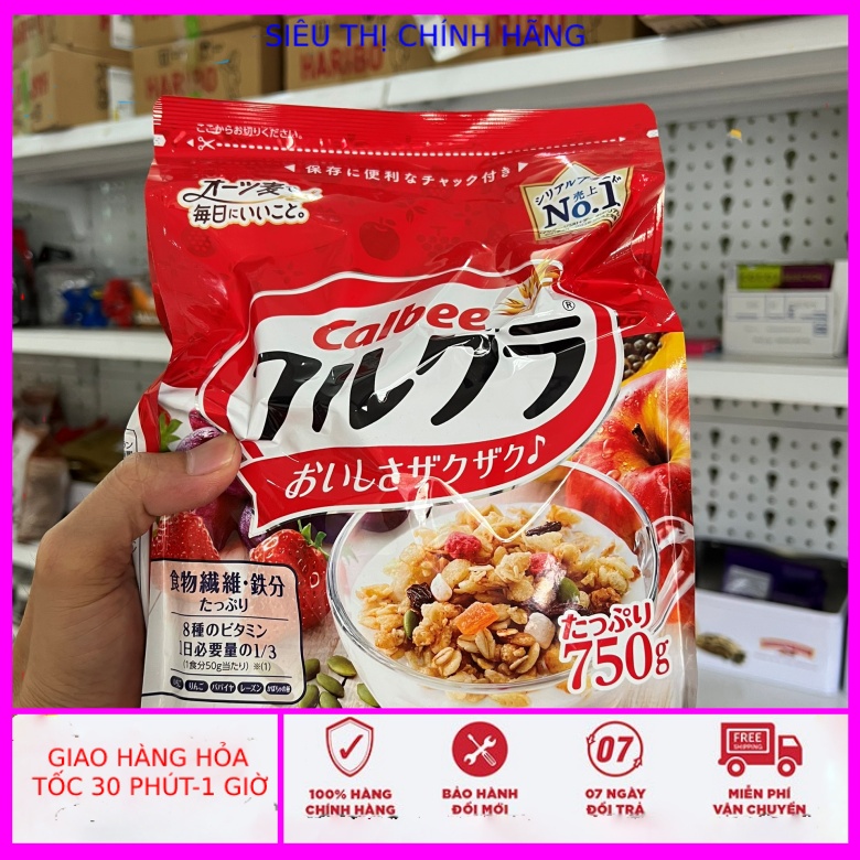 Ngũ cốc Calbee, Ngũ cốc hoa quả Calbee,  ngũ cốc ăn kiêng, ngũ cốc giảm cân Nhật Bản