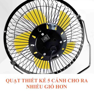 ❤️Cao Cấp❤️Quạt để bàn mini cắm cổng USB 6inch có công tắc - Khung kim Loại - Dây dài 1,5m