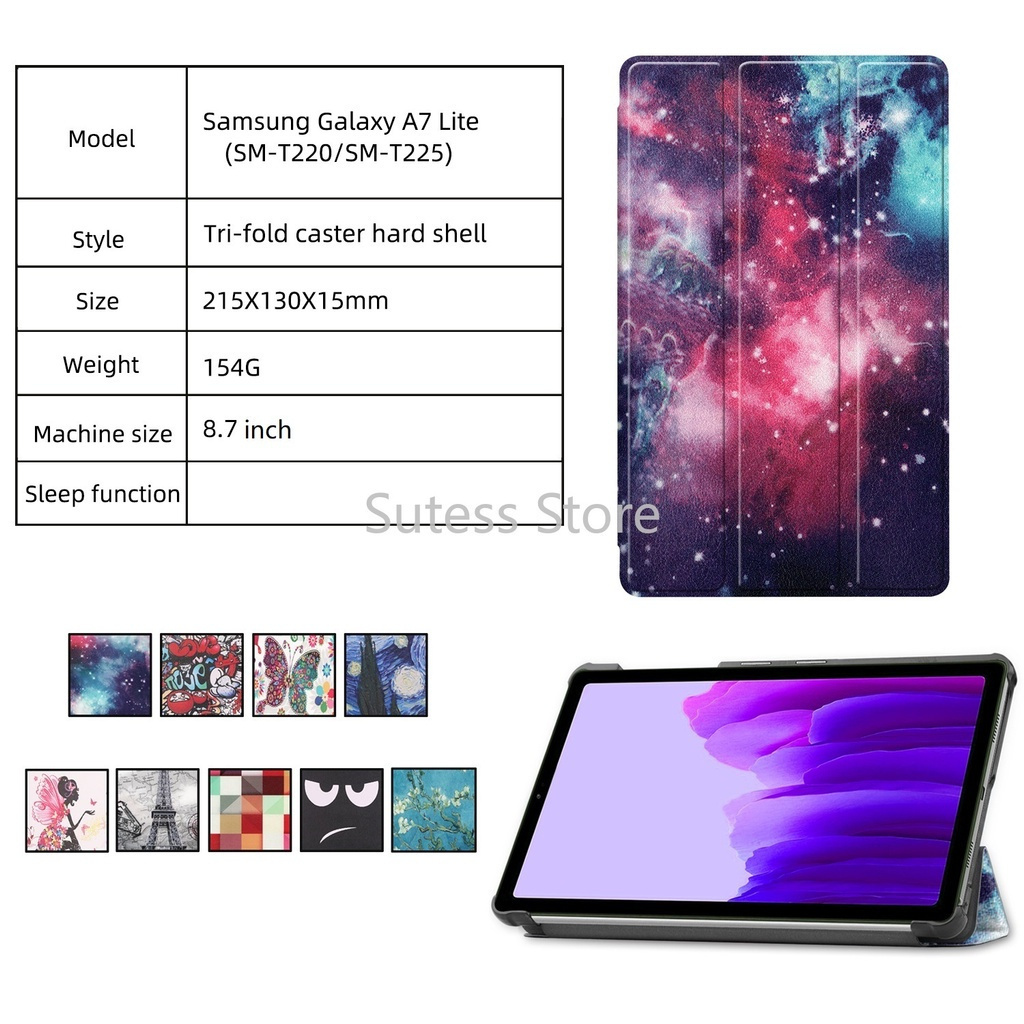 Bao da điện thoại nắp lật nam châm thông minh cho Samsung Galaxy Tab A7 Lite 8.7 inch T220 T225 2021