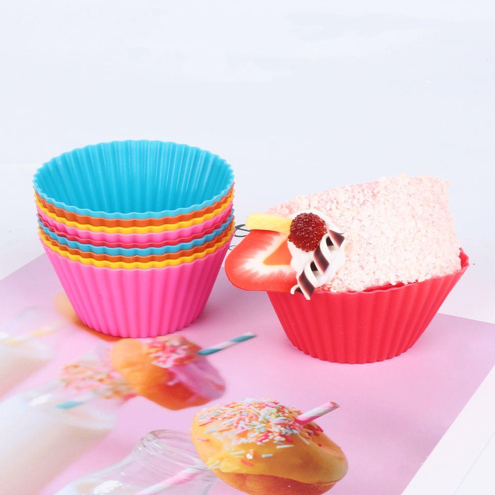 YNATURAL Set 12 / 24 Khuôn Silicone TạO HìNh LàM BáNh Cupcake TiệN DụNg