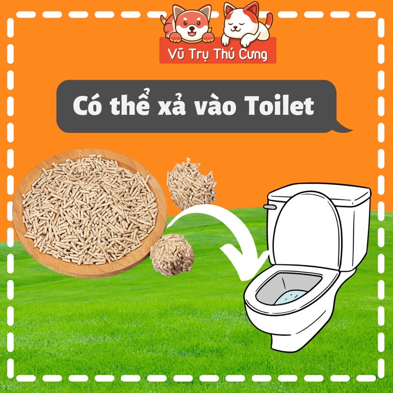 Cát đậu nành cho mèo, Cát vệ sinh mèo TOUCHCAT từ vỏ đậu phộng, không bụi, an toàn cho mèo con