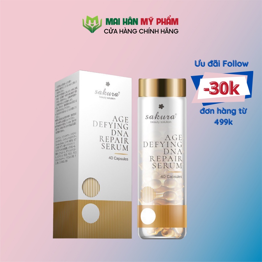 Serum dưỡng da chống lão hóa Sakura Age Defying DNA Repair Serum 40 viên - Mỹ Phẩm Mai Hân